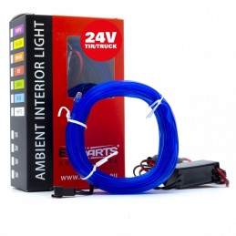 LED svÄtlovodnĂ˝ pĂĄsek 5m (modrĂ˝) 24V